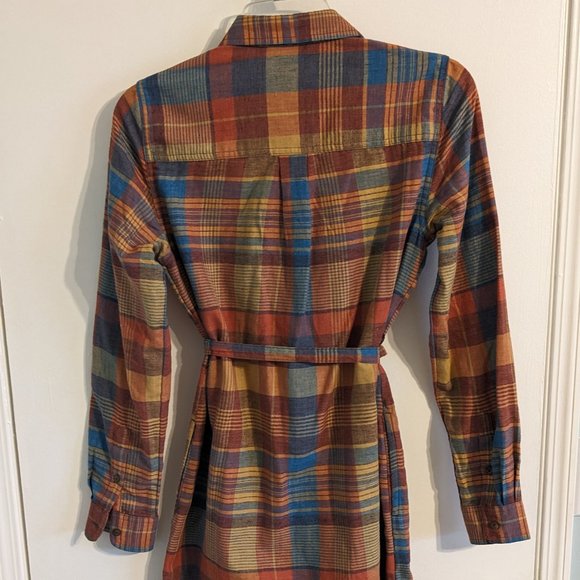Toad&Co Re-Form Flannel Shirt Dress, XS - Picture 5 of 11